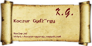 Koczur György névjegykártya